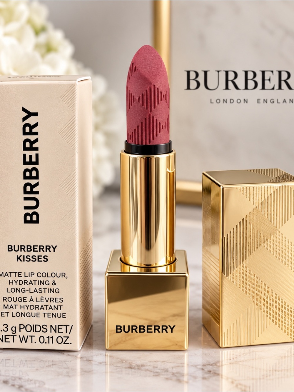 Burberry Matte Lipstick in Dusty Rose Pink